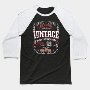 70th Birthday Gift for Men Vintage 1954 Aged to Perfection Sturgis 70th Birthday Baseball T-Shirt